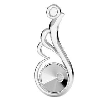 KST1120 Stříbrný komponenta křídlo pro rivoli 6mm