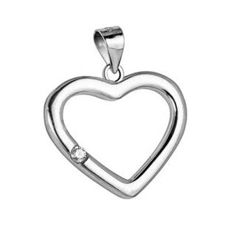 NB-4013 Stříbrný přívěšek srdíčko - srdce