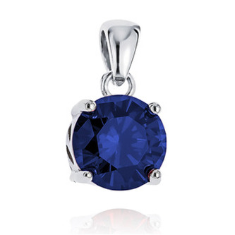 NB-4202-B Stříbrný přívěšek s tmavě modrým zirkonem