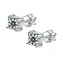NB-3995 Stříbrné šroubovací náušnice s hranatým zirkonem