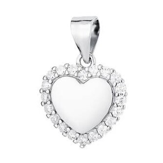 NB-4192 Stříbrný přívěšek srdíčko - srdce