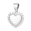 NB-4192 Stříbrný přívěšek srdíčko - srdce
