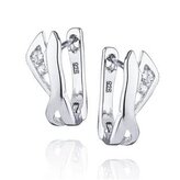 NB-3014 Stříbrné náušnice se zirkony