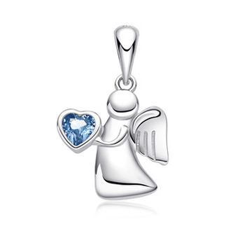 NB-4507 Stříbrný přívěsek andílek - srdce
