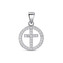 NB-4367 Kulatý stříbrný přívěšek křížek