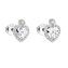 EG2602 Stříbrné náušnice srdíčka s čirými zirkony - srdce