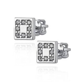 NB-3619 Stříbrné šroubovací náušnice