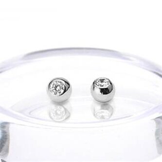 ZL01162-1204-WG Náhradní kulička, bílé zlato 1,2 x 4 mm, 585/1000