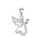 NB-4637 Stříbrný přívěsek andělíček se srdíčkem - andílci