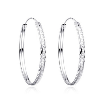 NB-3117-35 Stříbrné náušnice kruhy 35 mm