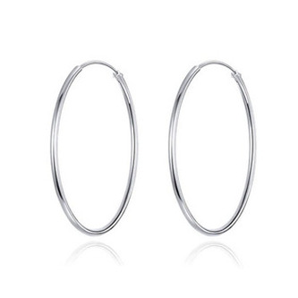 NB-3527-40 Stříbrné dámské náušnice kruhy 40 mm
