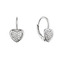 EG1482 Stříbrné visací náušnice srdíčka - srdce