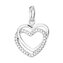 NB-4194 Stříbrný přívěšek srdce dvojité