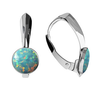 NBP37-OP03 Stříbrné opálové náušnice