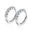 NB-3430 Stříbrné náušnice kroužky se zirkony