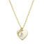 EG4387 Pozlacený stříbrný náhrdelník srdíčko s přívěskem ze zirkonu - srdce