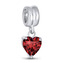B0366 Stříbrný přívěšek korálek na náramek - srdce