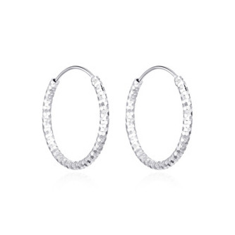 NB-3119-14 Zlacené stříbrné náušnice kruhy 14 mm