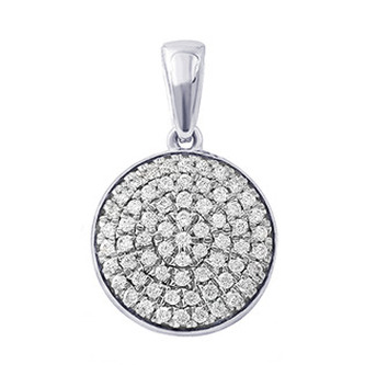 NB-4423 Stříbrný přívěšek kolečko se zirkony