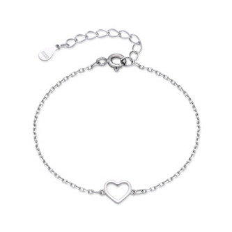 DN-0114 Dětský stříbrný náramek se srdíčkem - srdce