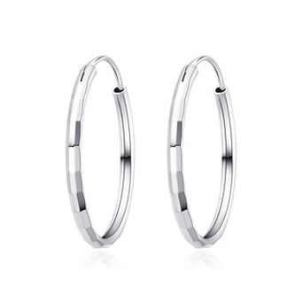 NB-3042-18 Drobné stříbrné náušnice kruhy 18 mm
