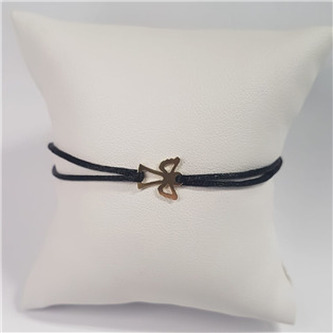 KA1819K-GD Červený textilní náramek andílek, Ag 925 - andílci