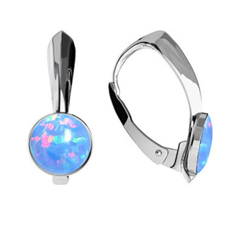 NBP37-OP26 Stříbrné opálové náušnice