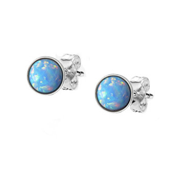 NBP36-OP26 Stříbrné opálové náušnice