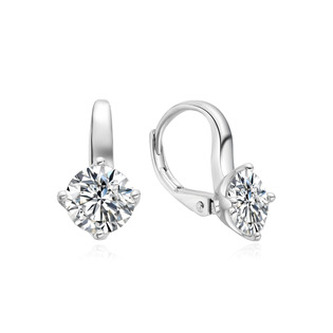 NB-3328-07 Stříbrné náušnice se zirkonem 7mm