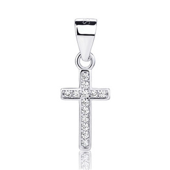 NB-4593 Drobný stříbrný přívěšek křížek