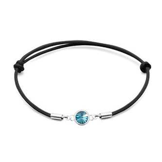 SX129-AQ Stříbrný náramek s Crystals from Swarovski® Aquamarine