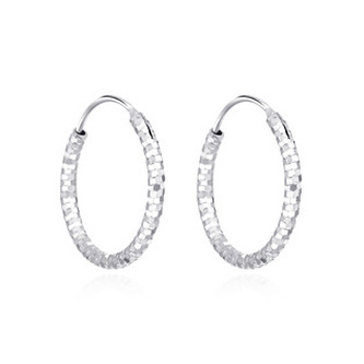 NB-3119-16 Zlacené stříbrné náušnice kruhy 16 mm