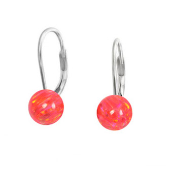 NBP35-OP25 Stříbrné opálové náušnice - 6 mm