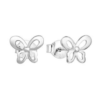 EG2843 Stříbrné náušnice motýlci