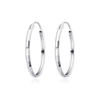 NB-3042-14 Drobné stříbrné náušnice kruhy 14 mm