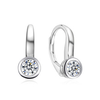 NB-3515 Stříbrné náušnice s kulatými zirkony