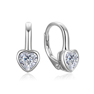 NB-3489 Stříbrné náušnice - srdce