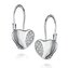NB-3347 Stříbrné náušnice na klapku - srdíčka - srdce