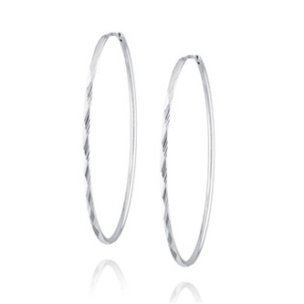 NB-3517 Stříbrné náušnice kruhy 40 mm