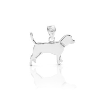 NB-4433 Stříbrný přívěšek pes Bígl - zvířátka