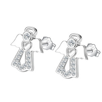 NB-3989 Stříbrné náušnice andílci