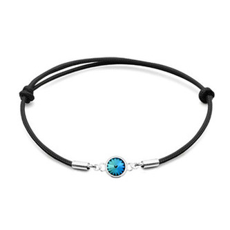 SX129-BB Stříbrný náramek s Crystals from Swarovski® Bermuda Blue