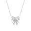 NBS-009 Stříbrný diamantový náhrdelník motýlek