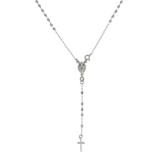 NB-2350 Střibrný náhrdelník růženec - kříže