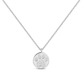 NB-2128 Střibrný náhrdelník kolečko - psí tlapka - zvířátka