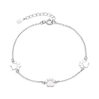 NB-1259 Stříbrný náramek psí tlapičky - zvířátka