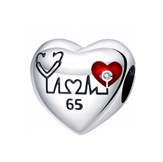 B0027 Stříbrný přívěšek korálek na náramek - zdravotnictví