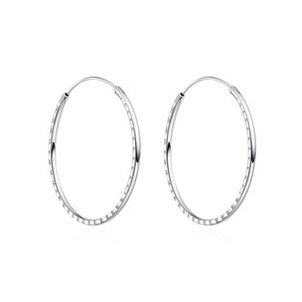 NB-3115-35 Stříbrné náušnice kruhy 35 mm