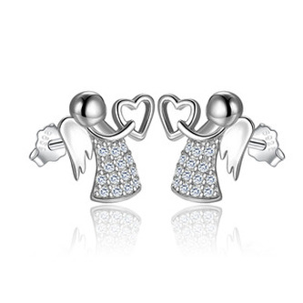 NB-3987 Stříbrné náušnice andílci