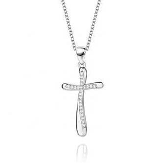 NB-2229 Střibrný náhrdelník s křížkem